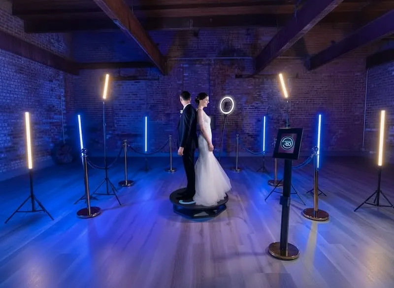 360 video booth rental Houston for weddings and parties